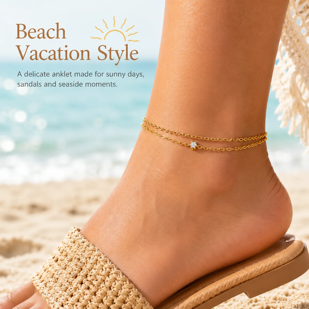 Waterproof Layered Anklet Brac - Jc Jewelry & Watches Photos ulasan dan harga
