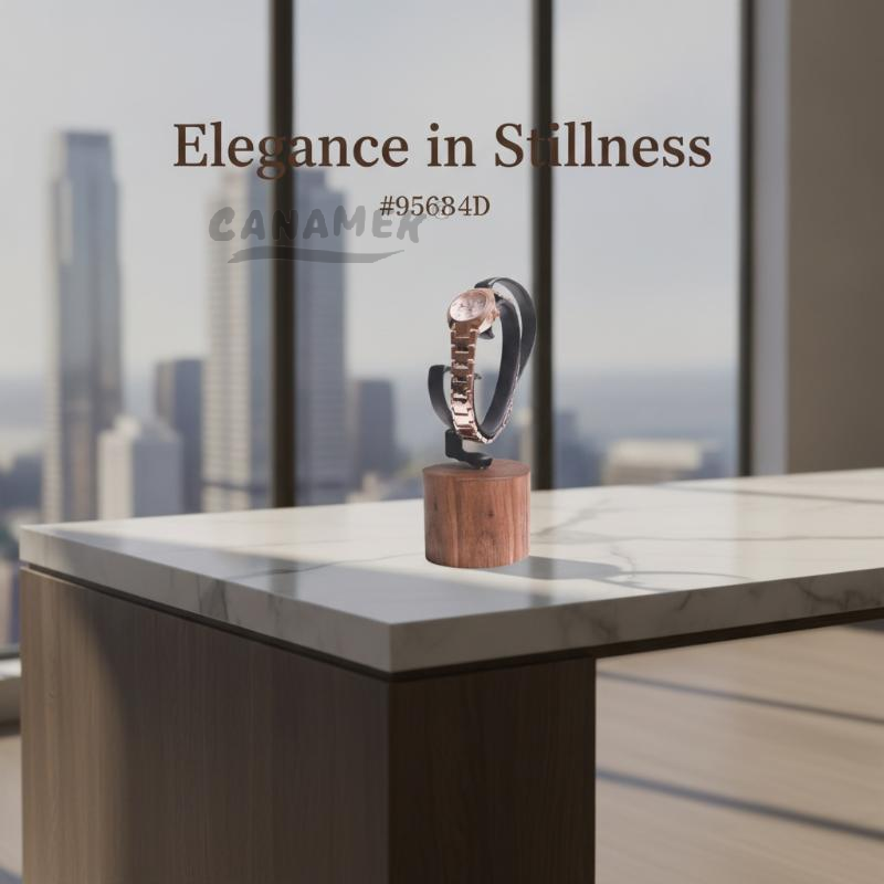 Wooden C-Shaped Watch Holder J - Jewelry And Watches Inc ulasan dan harga